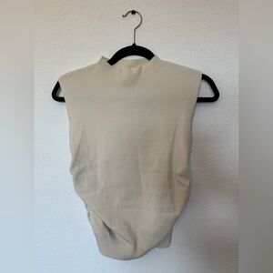 NWT Mock Neck Open Edit Top